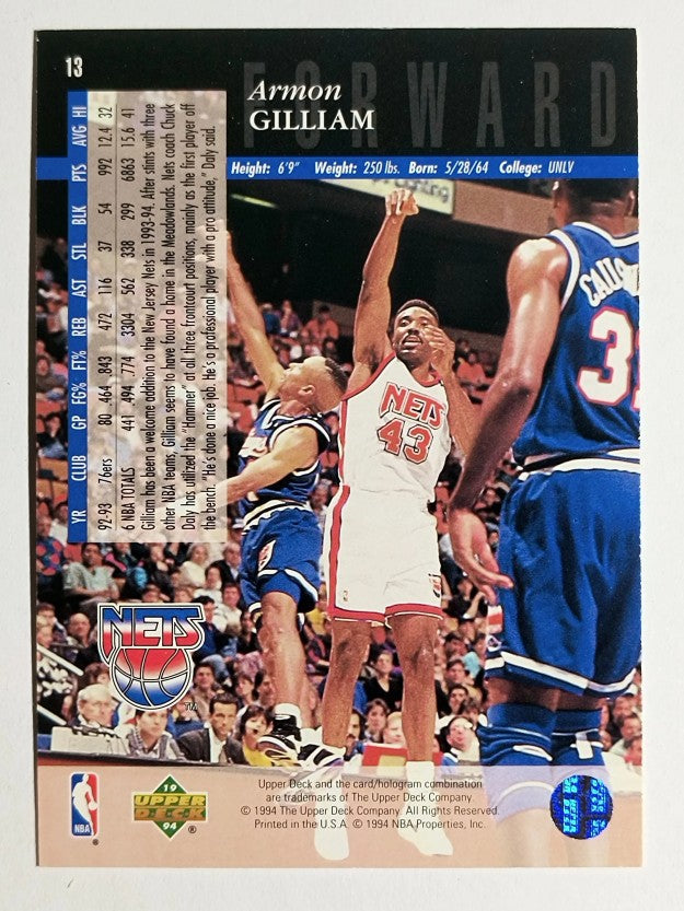 1993-94 Upper Deck SE #13 Armon Gilliam