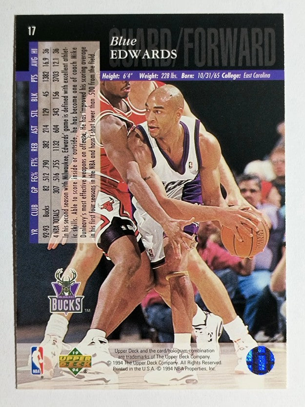 1993-94 Upper Deck SE #17 Blue Edwards
