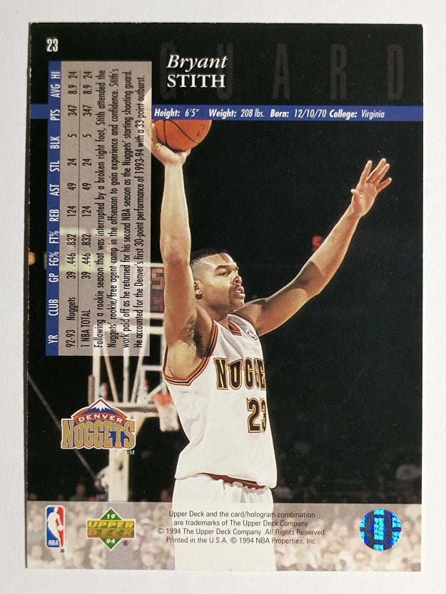 1993-94 Upper Deck SE #23 Bryant Stith