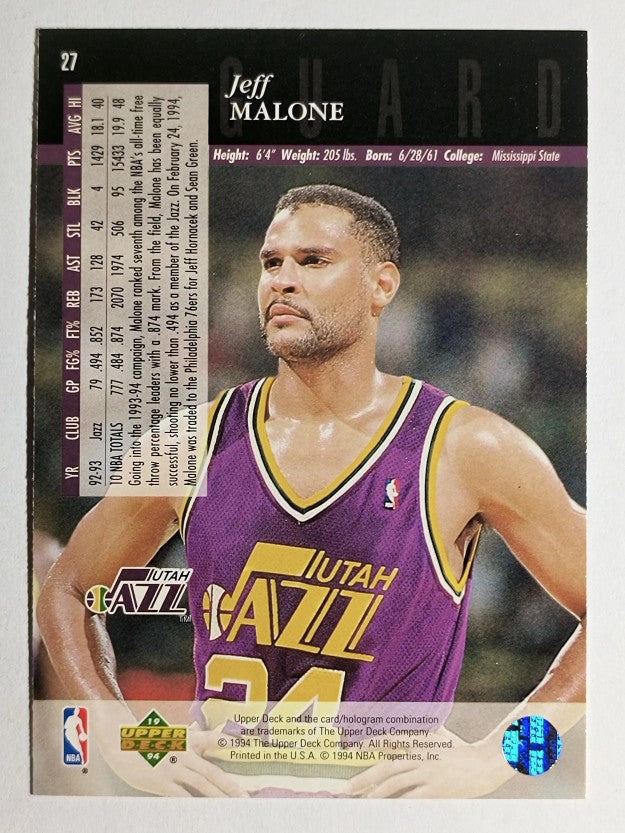 1993-94 Upper Deck SE #27 Jeff Malone