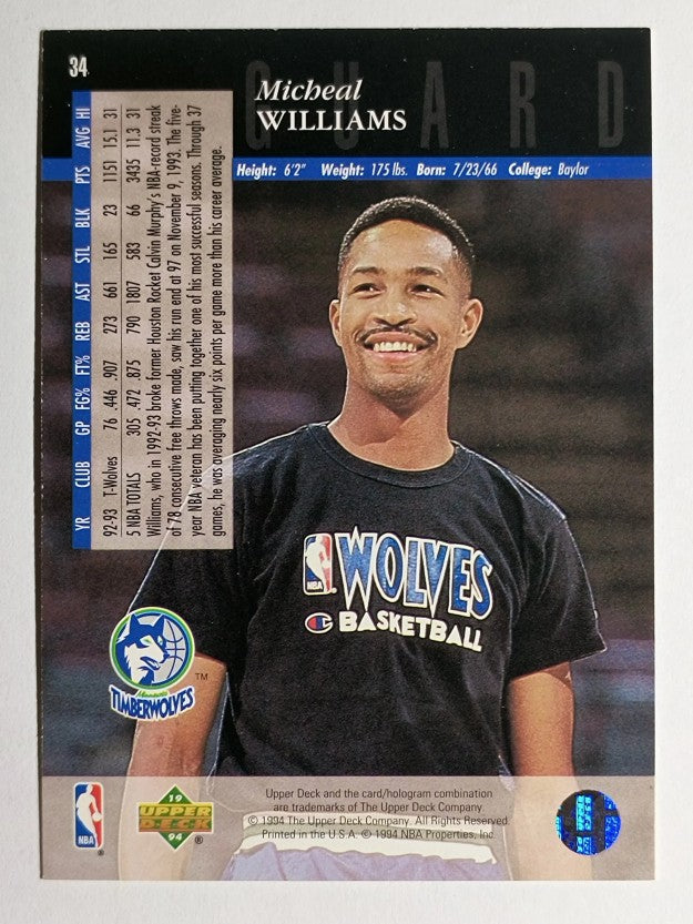 1993-94 Upper Deck SE #34 Micheal Williams