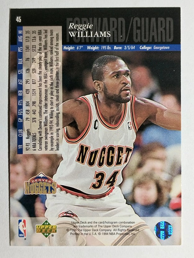1993-94 Upper Deck SE #45 Reggie Williams
