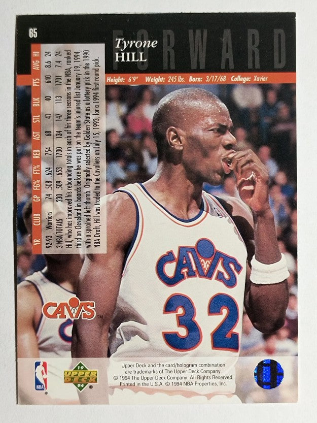 1993-94 Upper Deck SE #65 Tyrone Hill