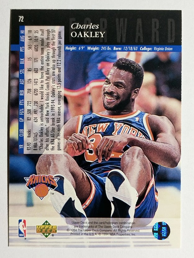 1993-94 Upper Deck SE #72 Charles Oakley