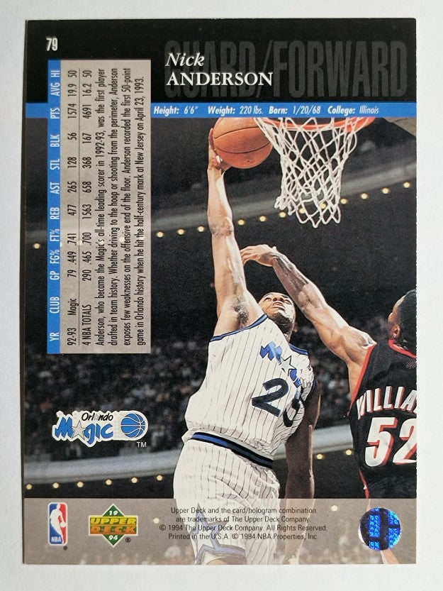 1993-94 Upper Deck SE #79 Nick Anderson
