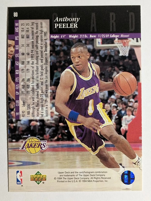 1993-94 Upper Deck SE #80 Anthony Peeler