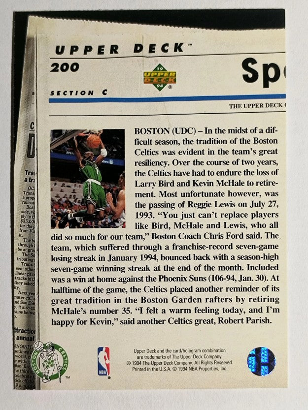 1993-94 Upper Deck SE #200 Celtics Team TH
