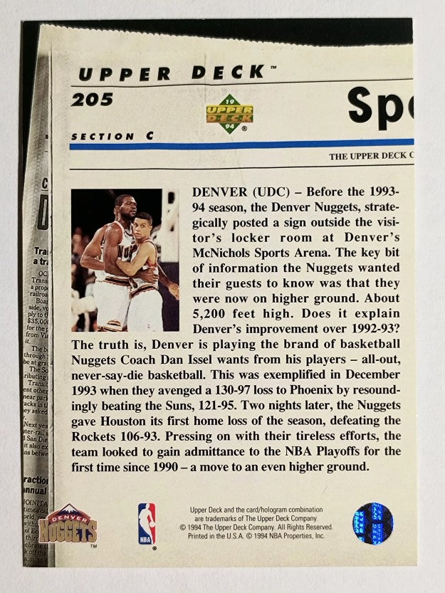 1993-94 Upper Deck SE #205 Dikembe Mutombo TH