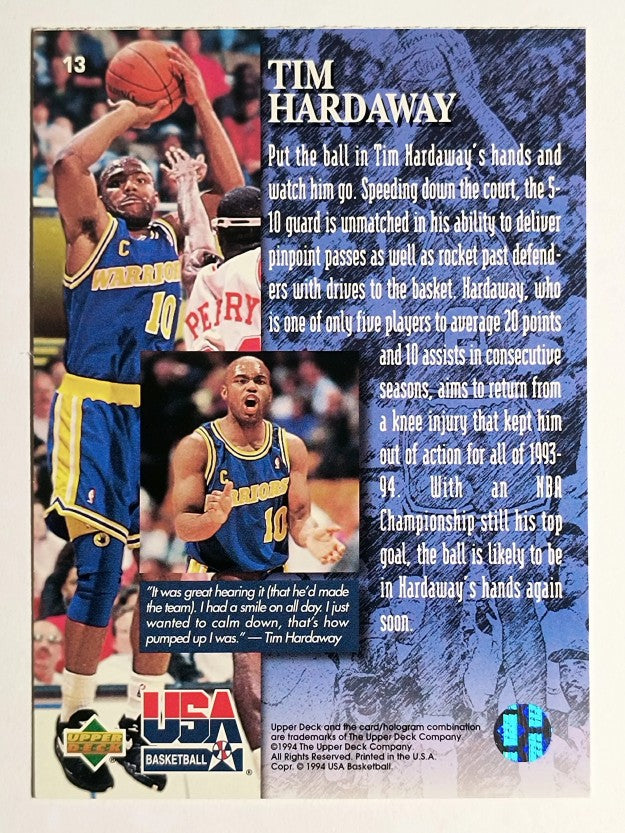 1994 Upper Deck USA #13 Tim Hardaway/Player Quotebook