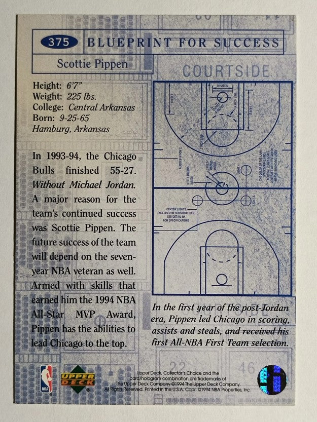 1994-95 Collector's Choice #375 Scottie Pippen BP