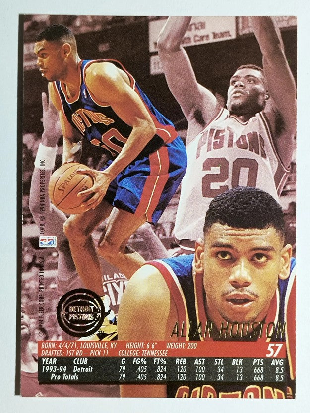 1994-95 Ultra #57 Allan Houston