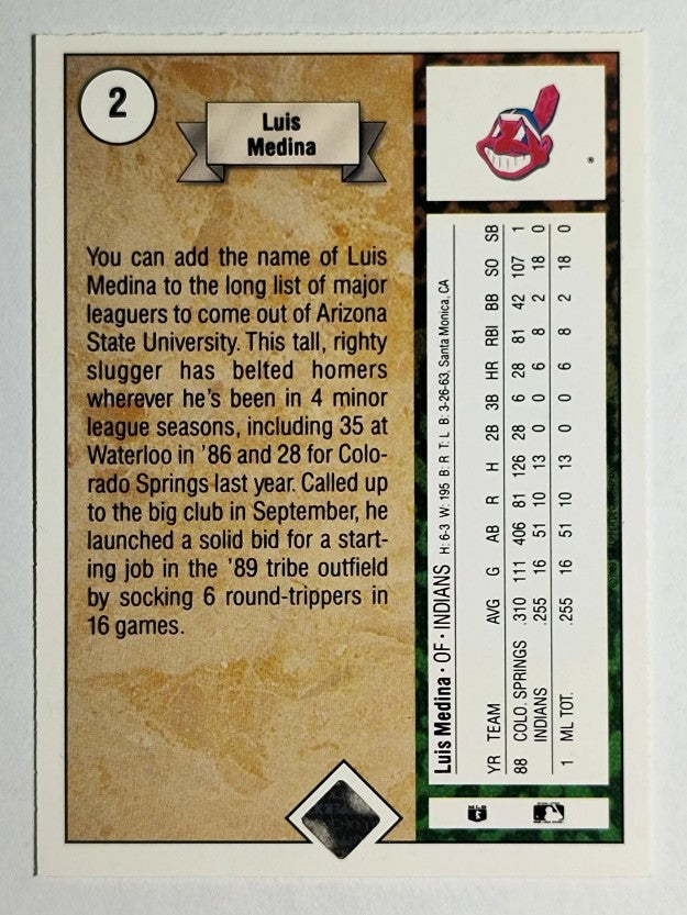1989 Upper Deck #2 Luis Medina RC