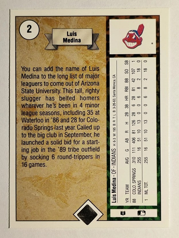 1989 Upper Deck #2 Luis Medina RC