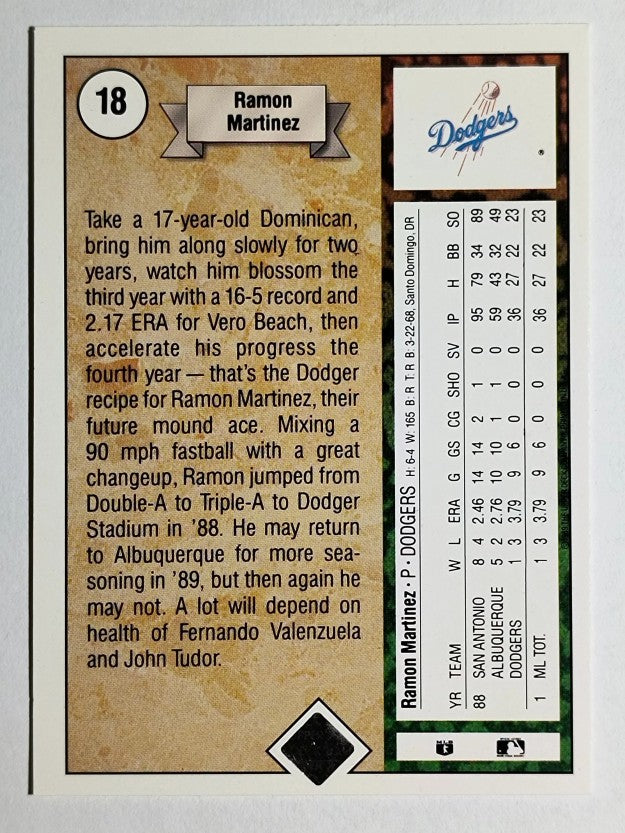 1989 Upper Deck #18 Ramon Martinez RC