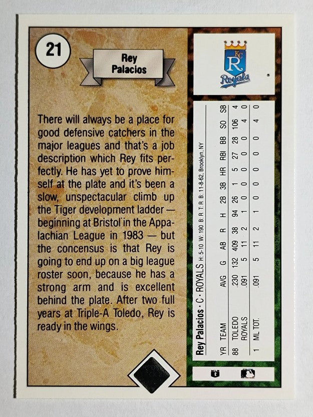 1989 Upper Deck #21 Rey Palacios RC