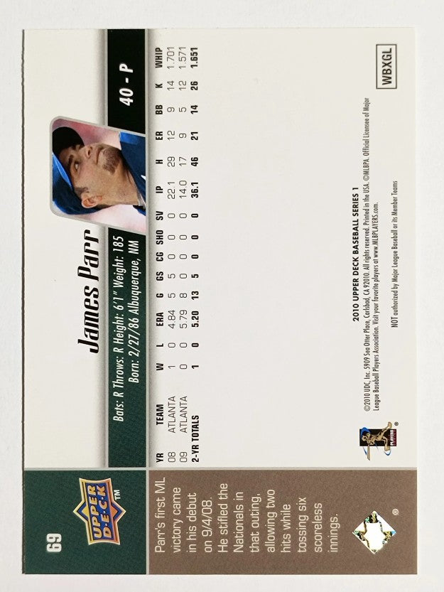 2010 Upper Deck #69 James Parr