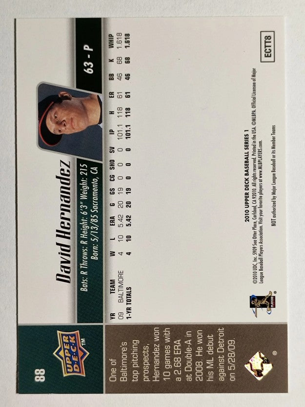 2010 Upper Deck #88 David Hernandez