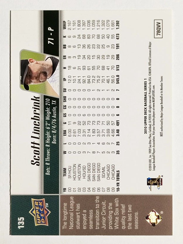 2010 Upper Deck #135 Scott Linebrink