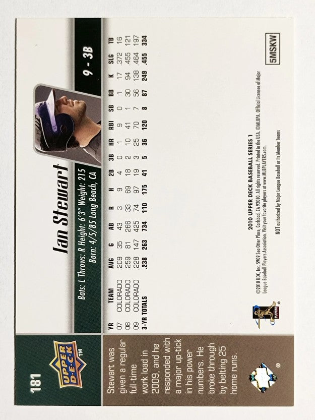 2010 Upper Deck #181 Ian Stewart