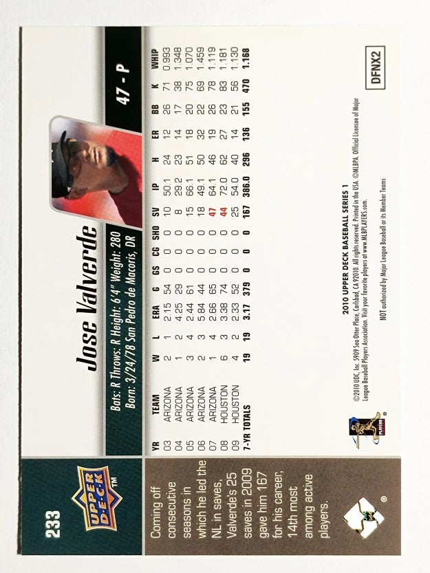 2010 Upper Deck #233 Jose Valverde