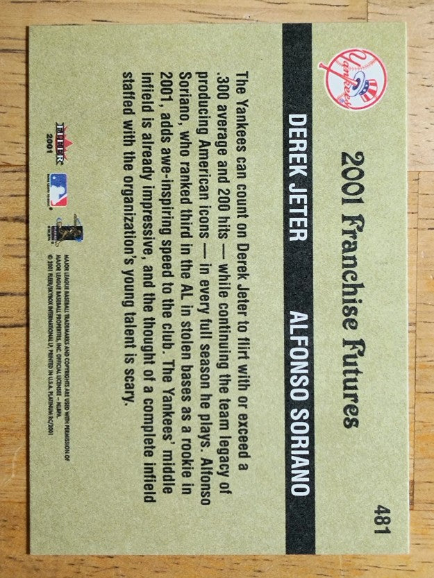 2001 Fleer Platinum #481 Derek Jeter/Alfonso Soriano FF