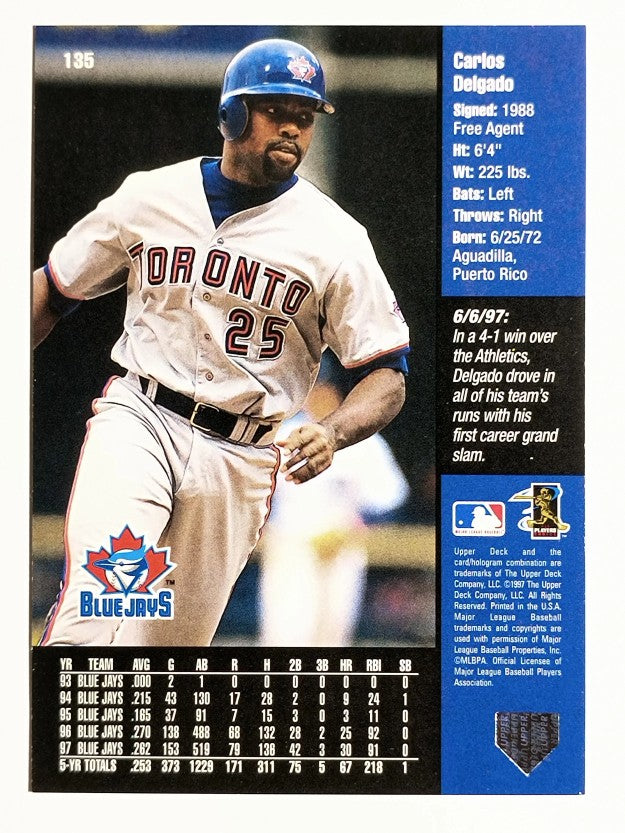 1998 Upper Deck Special F/X #135 Carlos Delgado