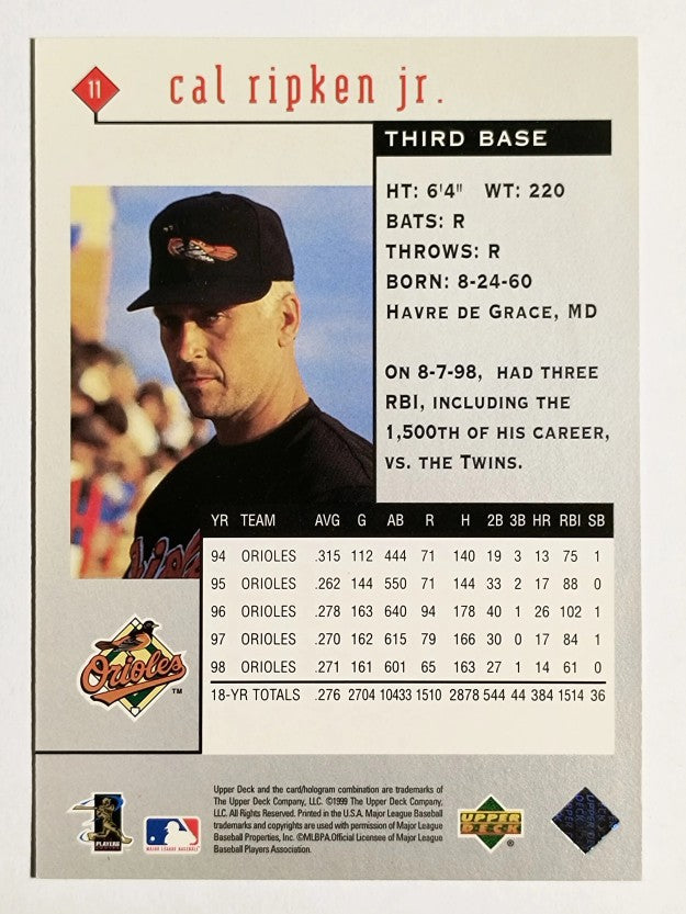 1999 Black Diamond #11 Cal Ripken