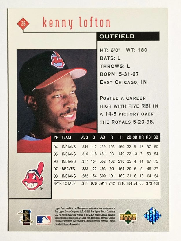 1999 Black Diamond #26 Kenny Lofton