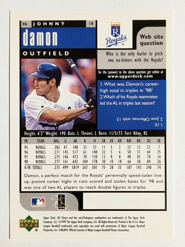 1999 UD Choice #96 Johnny Damon