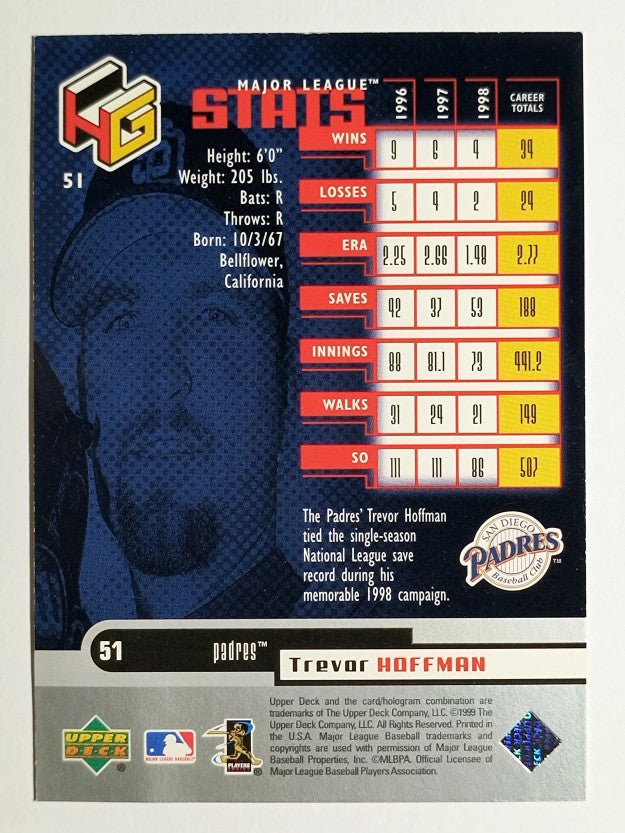 1999 Upper Deck HoloGrFX #51 Trevor Hoffman