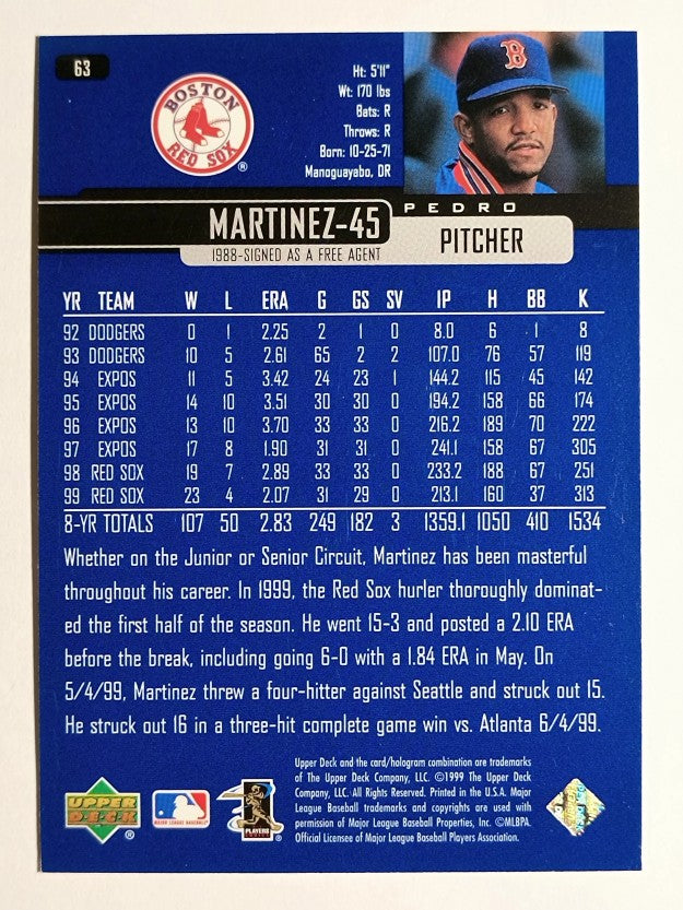 2000 Upper Deck #63 Pedro Martinez