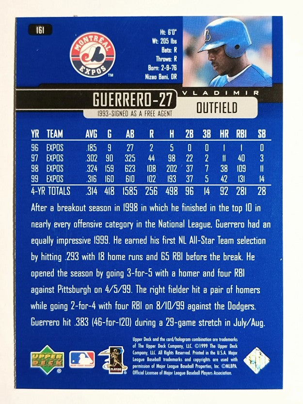 2000 Upper Deck #161 Vladimir Guerrero