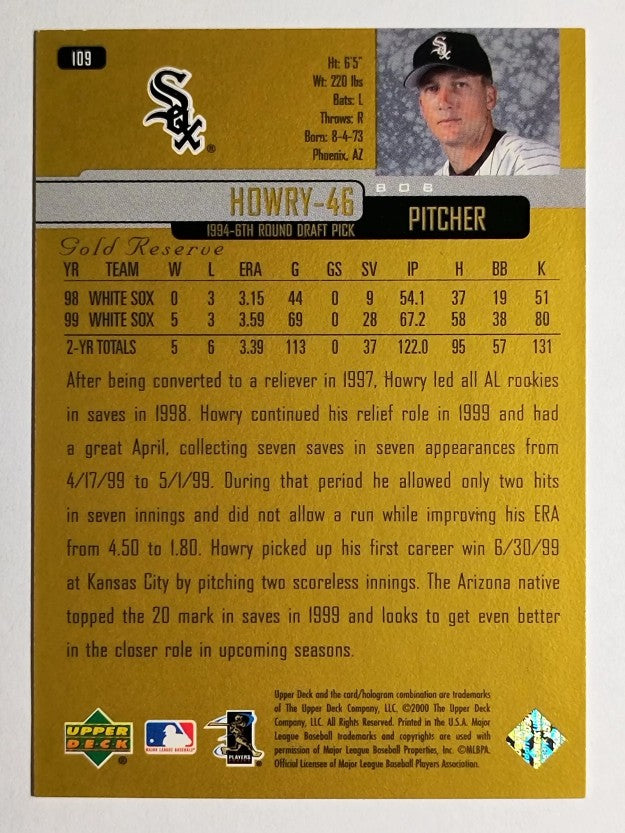 2000 Upper Deck Gold Reserve #109 Bob Howry