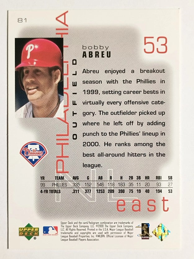 2000 Upper Deck Pros and Prospects #81 Bobby Abreu