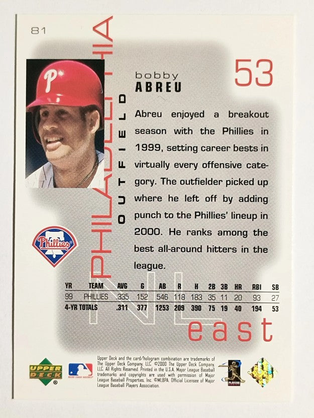 2000 Upper Deck Pros and Prospects #81 Bobby Abreu