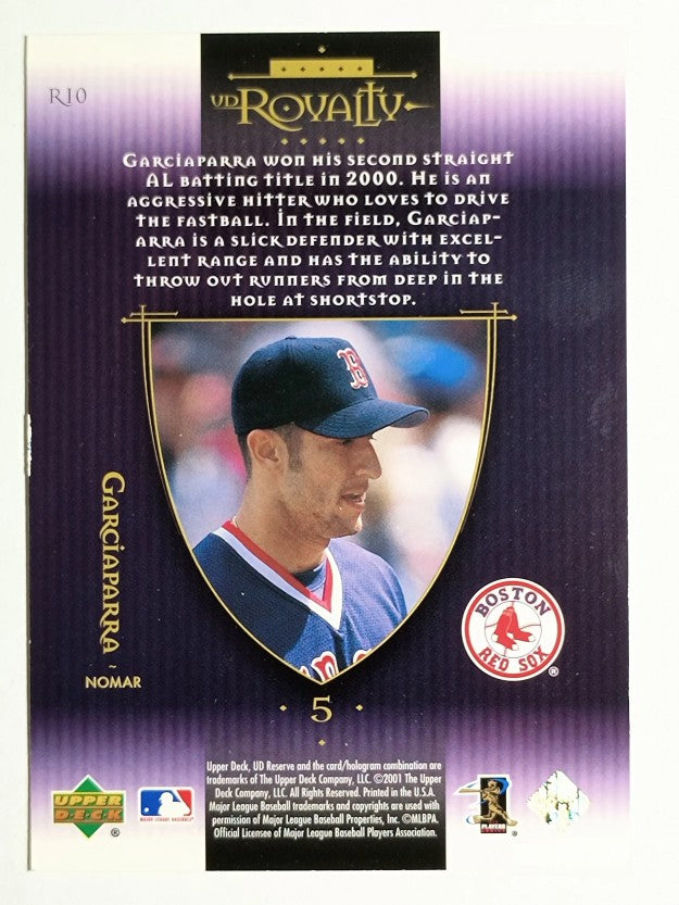 2001 UD Reserve Royalty #R10 Nomar Garciaparra (EXMT)