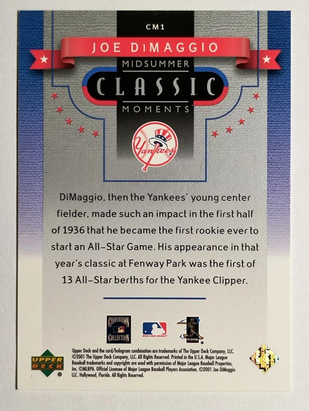 2001 Upper Deck Midsummer Classic Moments #CM1 Joe DiMaggio 36