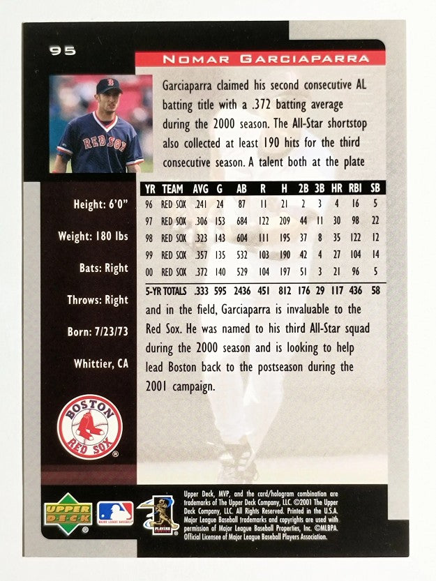 2001 Upper Deck MVP #95 Nomar Garciaparra