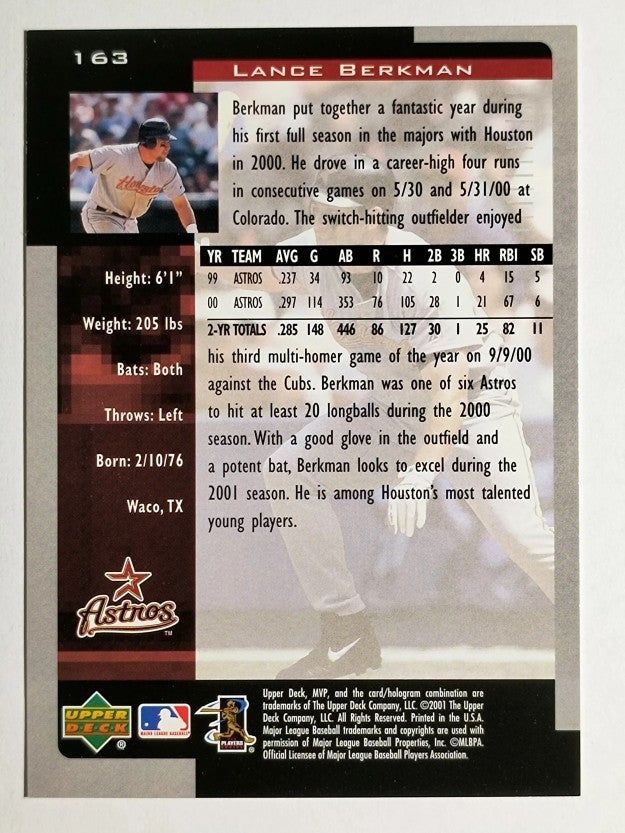 2001 Upper Deck MVP #163 Lance Berkman