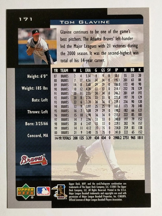 2001 Upper Deck MVP #171 Tom Glavine