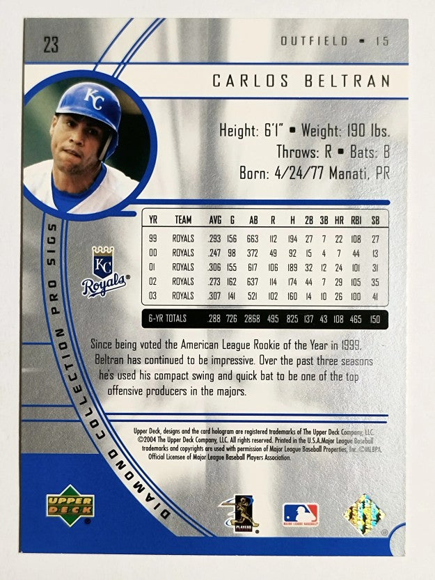2004 UD Diamond Pro Sigs #23 Carlos Beltran