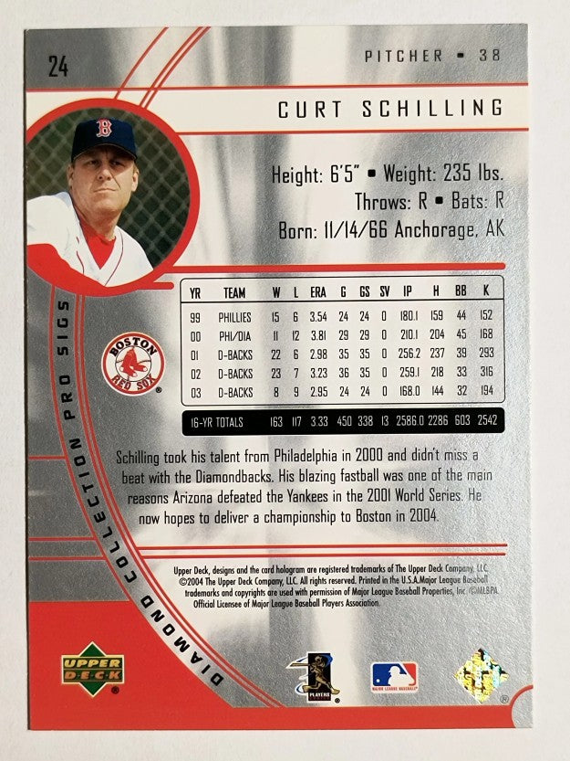 2004 UD Diamond Pro Sigs #24 Curt Schilling