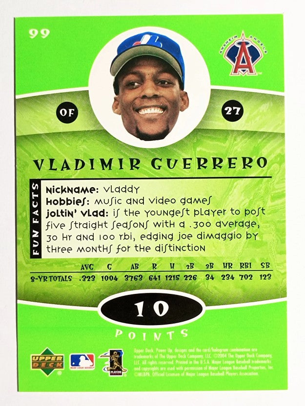 2004 Upper Deck Power Up #99 Vladimir Guerrero