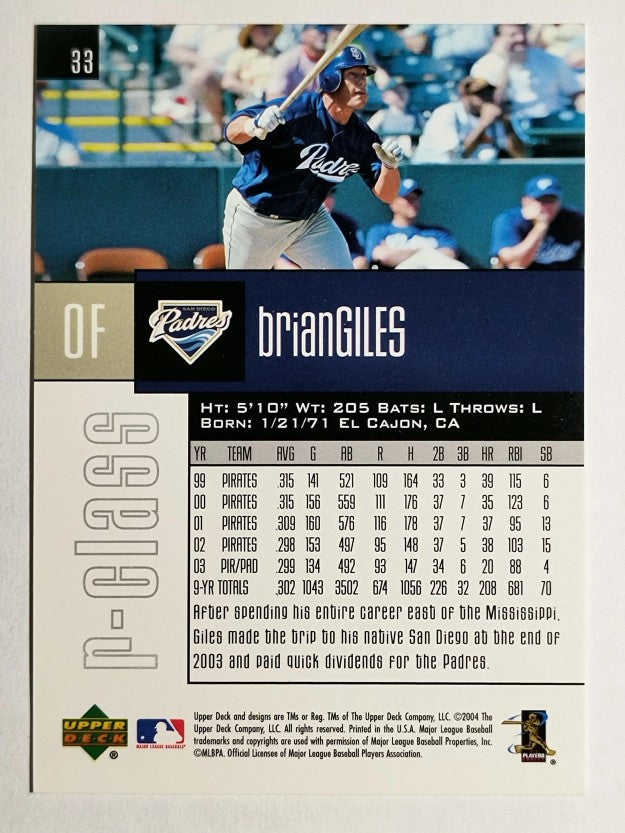 2004 Upper Deck r-class #33 Brian Giles