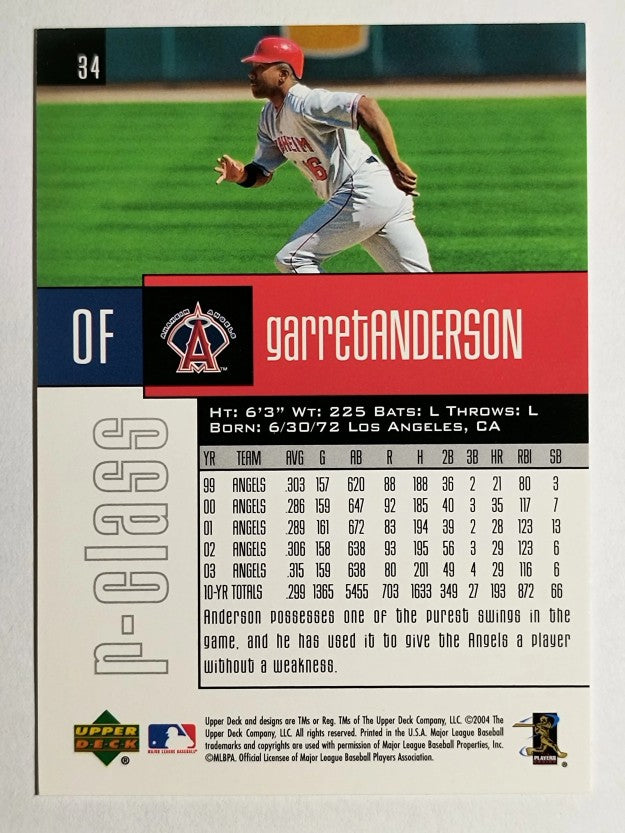 2004 Upper Deck r-class #34 Garret Anderson