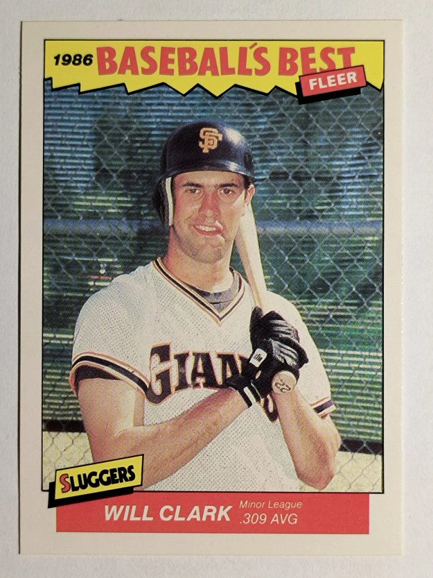 1986 Fleer Sluggers/Pitchers #6 Will Clark