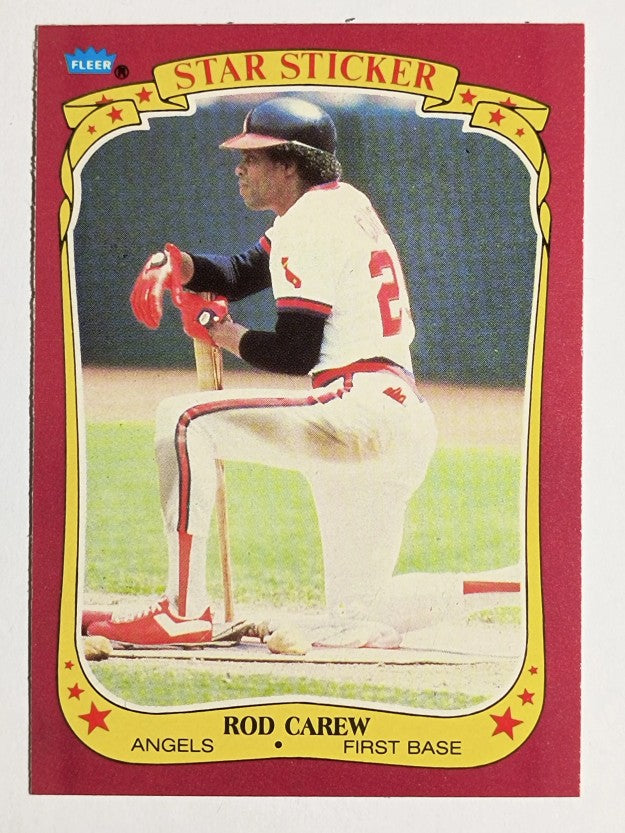 1986 Fleer Star Stickers #20 Rod Carew