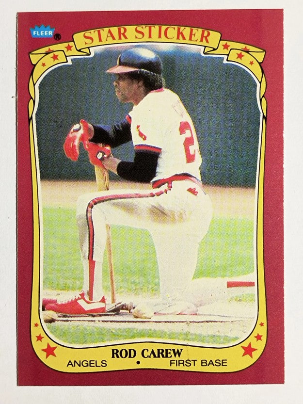 1986 Fleer Star Stickers #20 Rod Carew