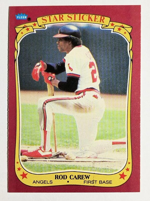 1986 Fleer Star Stickers #20 Rod Carew