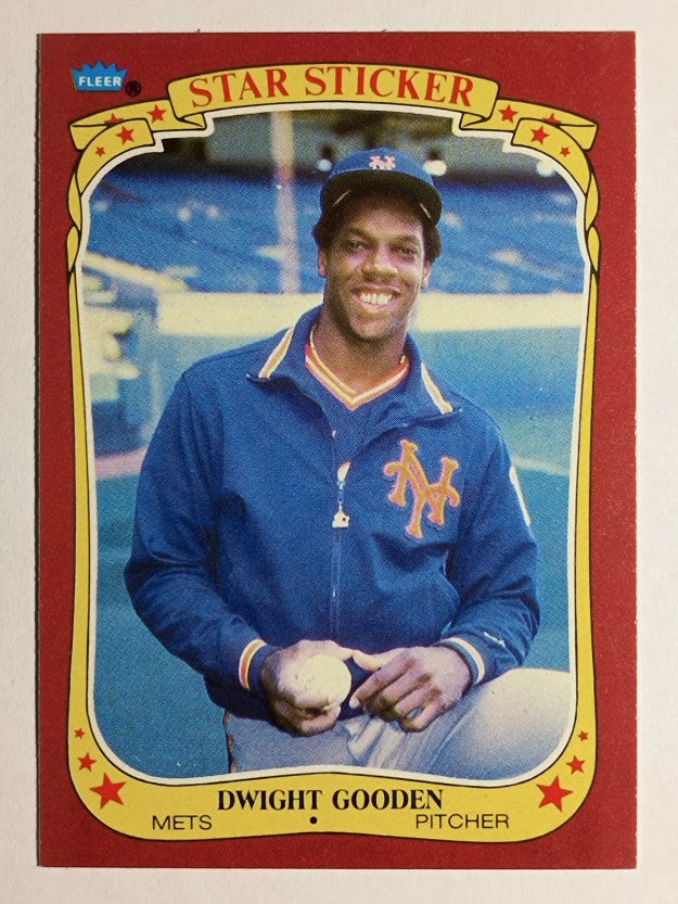 1986 Fleer Star Stickers #46 Dwight Gooden